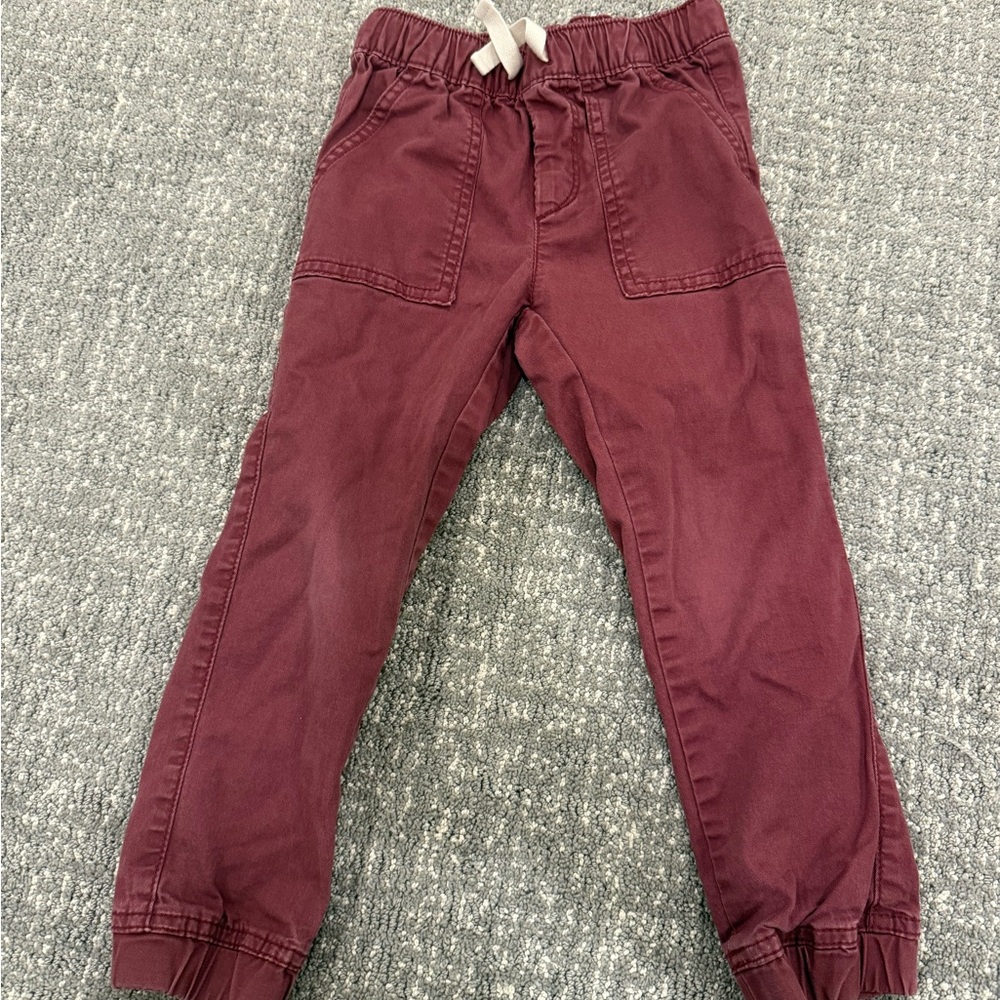 Gap kids 4T maroon khaki joggers